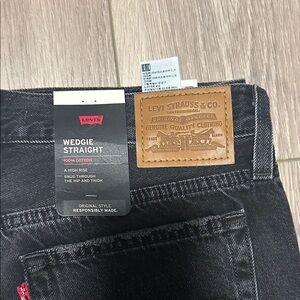 Levi's Dark Gray Wedgie Straight Jeans